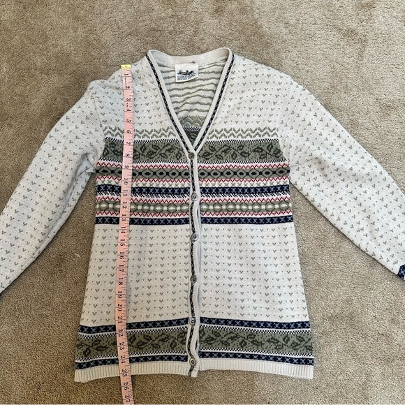 Vintage Northern Reflections Fair Isle Grandpa Button Cardigan Women’s - Picture 8 of 10